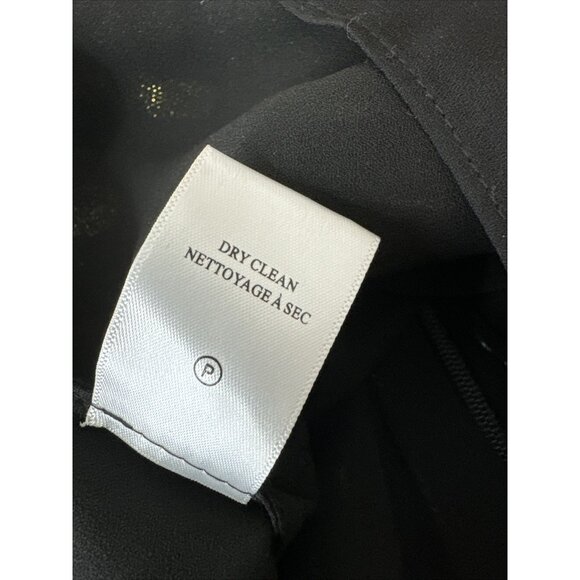 A.L.C. Women's Logan Metallic Print Silk Long Sleeve Blouse Size 8 - Picture 11 of 13